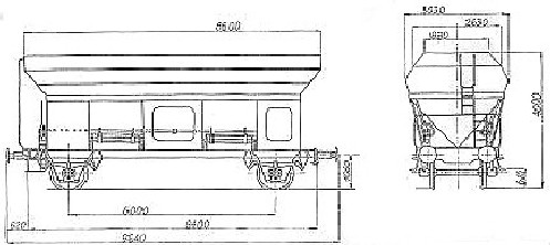 Offener 2-achsiger Selbstentladewagen Fds - 202 V
