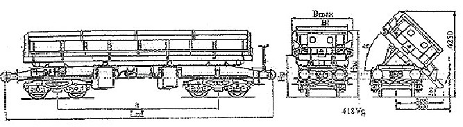 Offene 4-achsige Selbstentladewagen Fakks