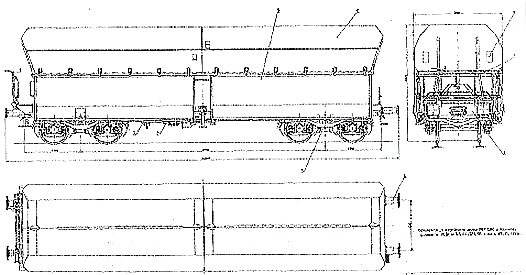 Offene 4-achsige Selbstentladewagen Fals