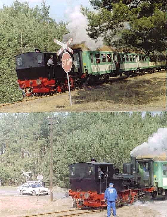 Sonderfahrt der PEG-Dampflok "Riebeck" am 12.4.2003 in Polen