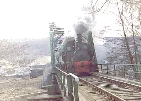 Sonderfahrt der PEG-Dampflok "Riebeck" am 12.4.2003 in Polen