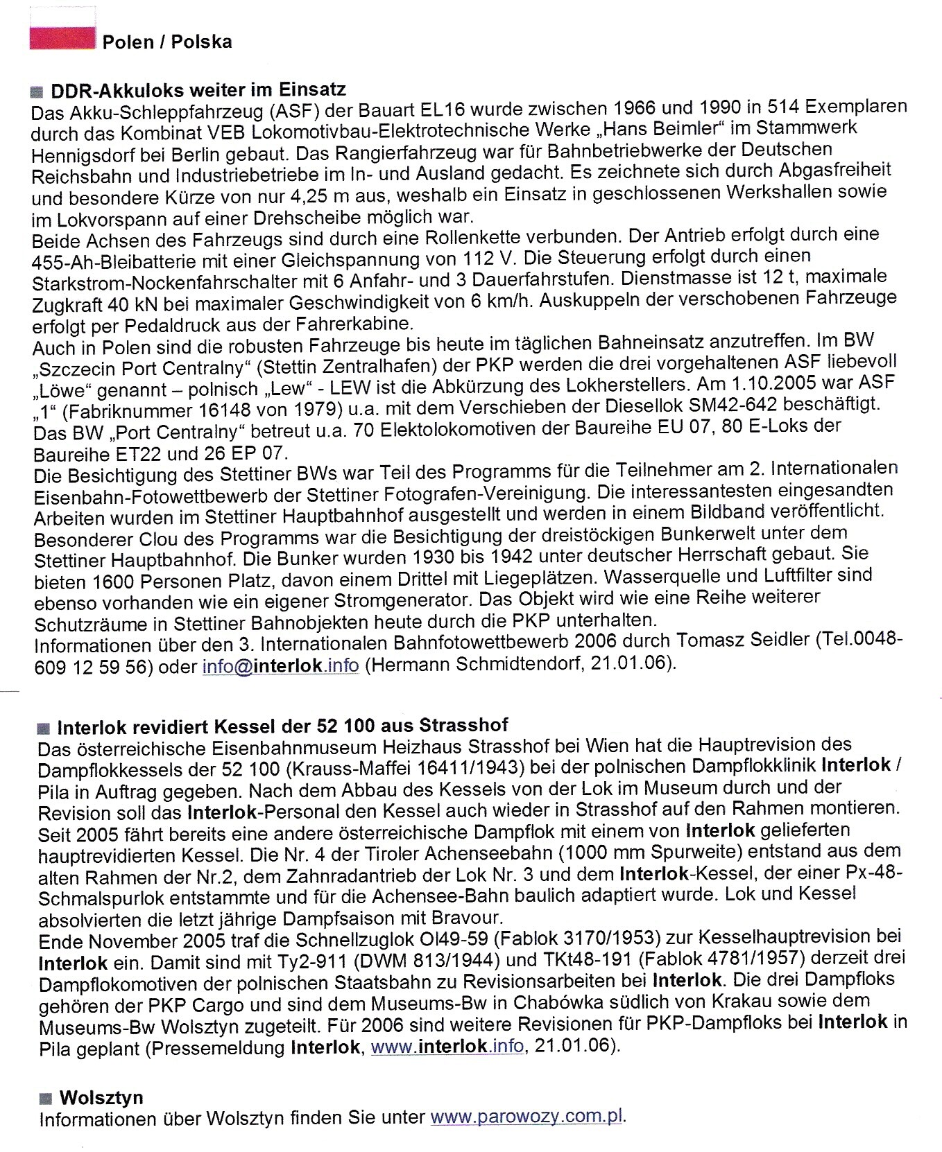 Interlok in der deutschsprachigen Presse 2006