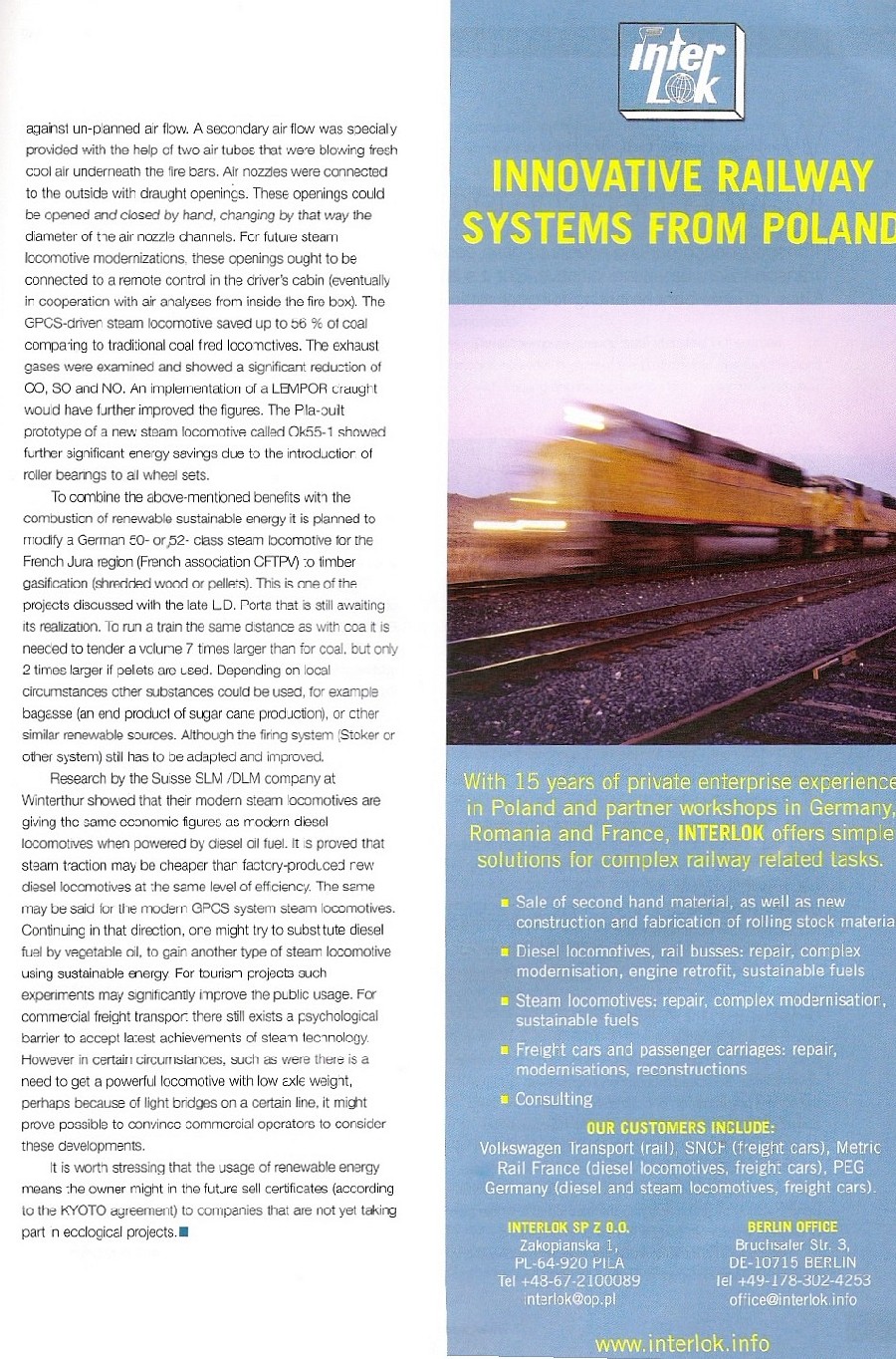 Interlok in British Press Releases
