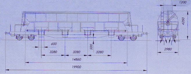 4-achsiger Schüttgutwagen Tads / Fads (430S) / Tadns (439V)