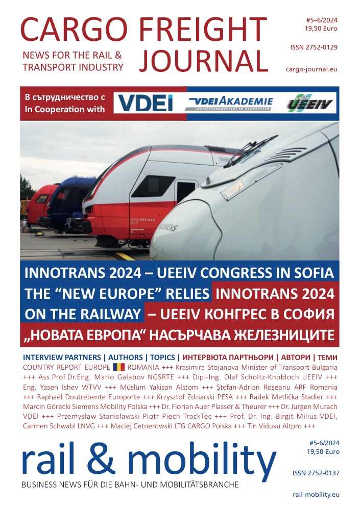 Titelseite CARGO FREIGHT JOURNAL #5-6/2024 + rail & mobility #5-6/2024