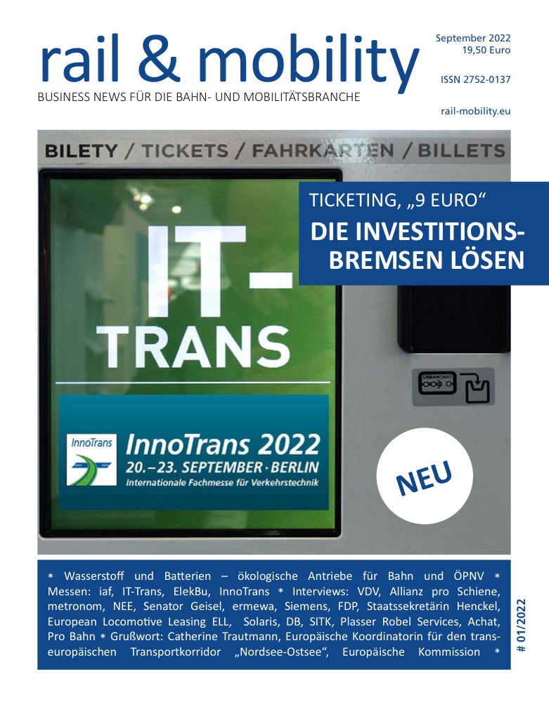 Titelseite rail & mobility #Sept/2022