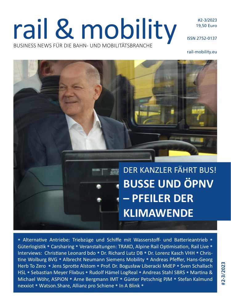 Titelseite rail & mobility #2-3/2023